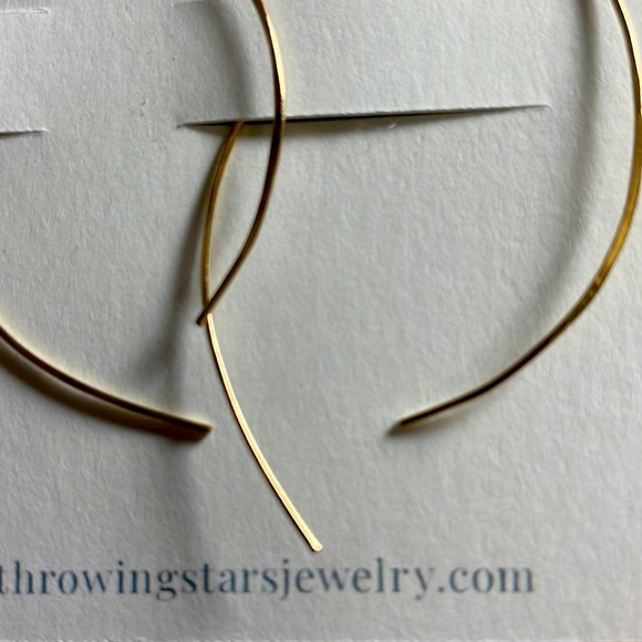 Earrings open hoop 14K gold filled - Picture 2 of 2